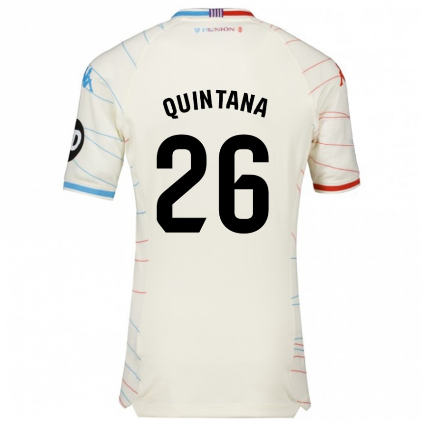 Mujer Fútbol Camiseta Alberto Quintana #26 Blanco Rojo Azul 2ª Equipación 2024/25 México