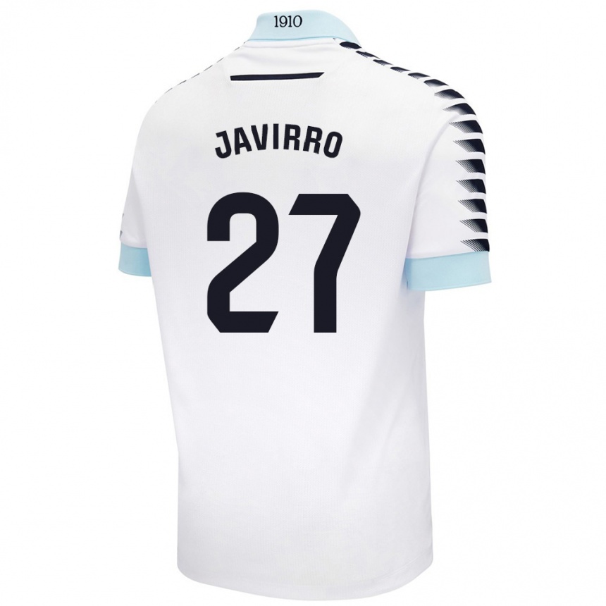 Mujer Fútbol Camiseta Javirro #27 Blanco Azul 2ª Equipación 2024/25 México