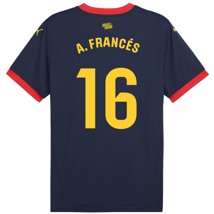 Mujer Fútbol Camiseta Alejandro Francés #16 Azul Marino Rojo 2ª Equipación 2024/25 México