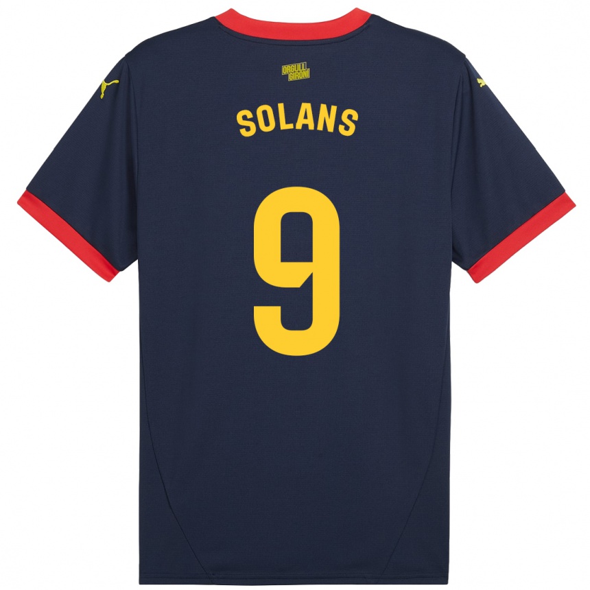 Mujer Fútbol Camiseta Sergi Solans #9 Azul Marino Rojo 2ª Equipación 2024/25 México