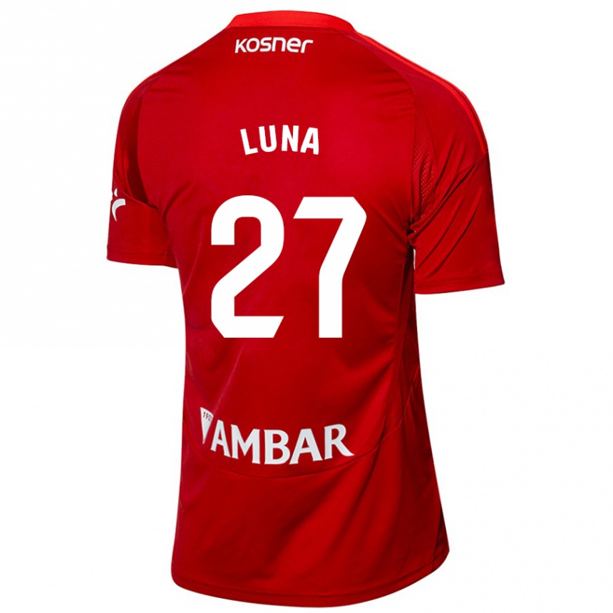 Mujer Fútbol Camiseta Marcos Luna #27 Blanco Azul 2ª Equipación 2024/25 México