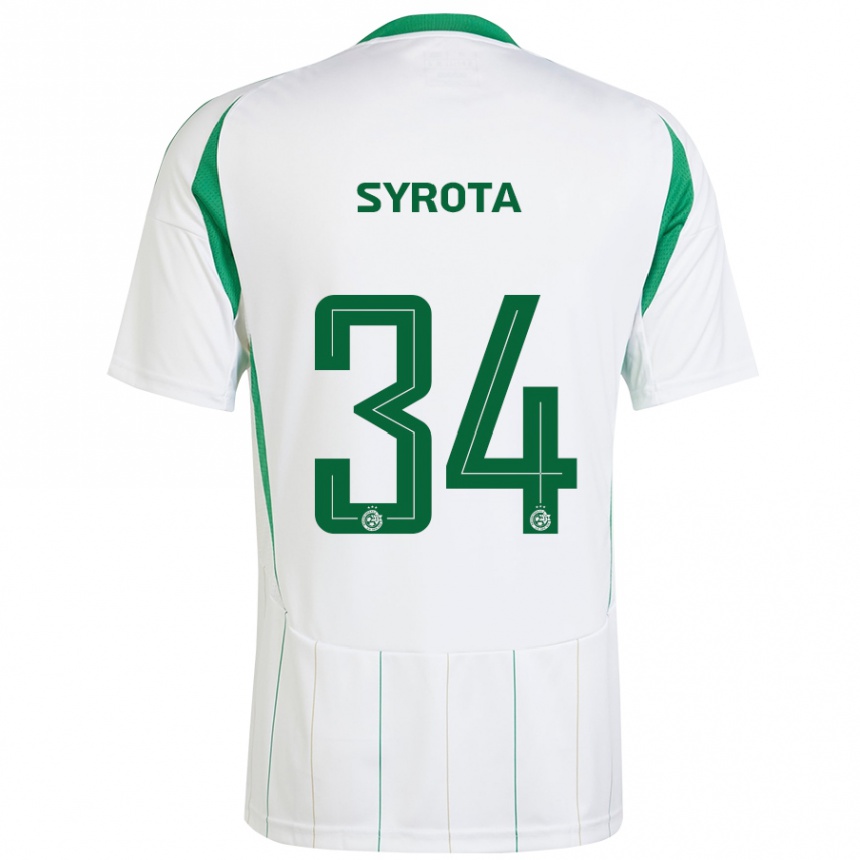 Mujer Fútbol Camiseta Oleksandr Syrota #34 Blanco Verde 2ª Equipación 2024/25 México