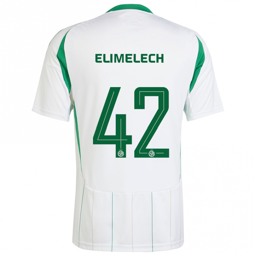 Mujer Fútbol Camiseta Roey Elimelech #42 Blanco Verde 2ª Equipación 2024/25 México