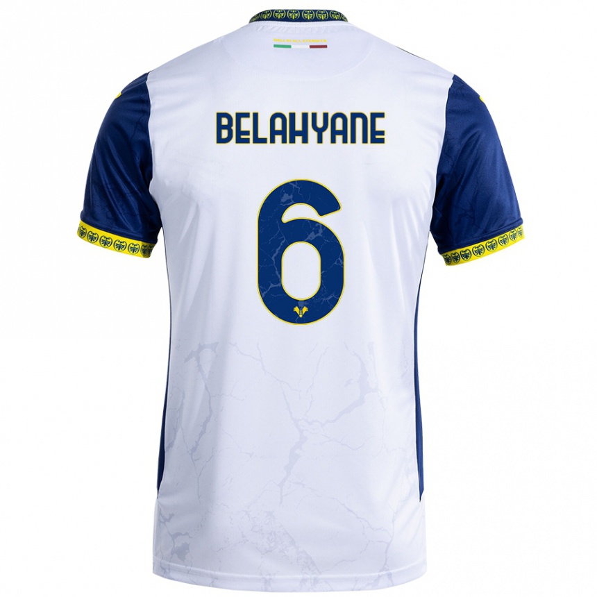 Mujer Fútbol Camiseta Reda Belahyane #6 Blanco Azul 2ª Equipación 2024/25 México