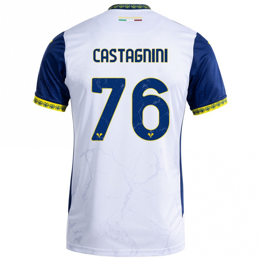 Mujer Fútbol Camiseta Mirko Castagnini #76 Blanco Azul 2ª Equipación 2024/25 México