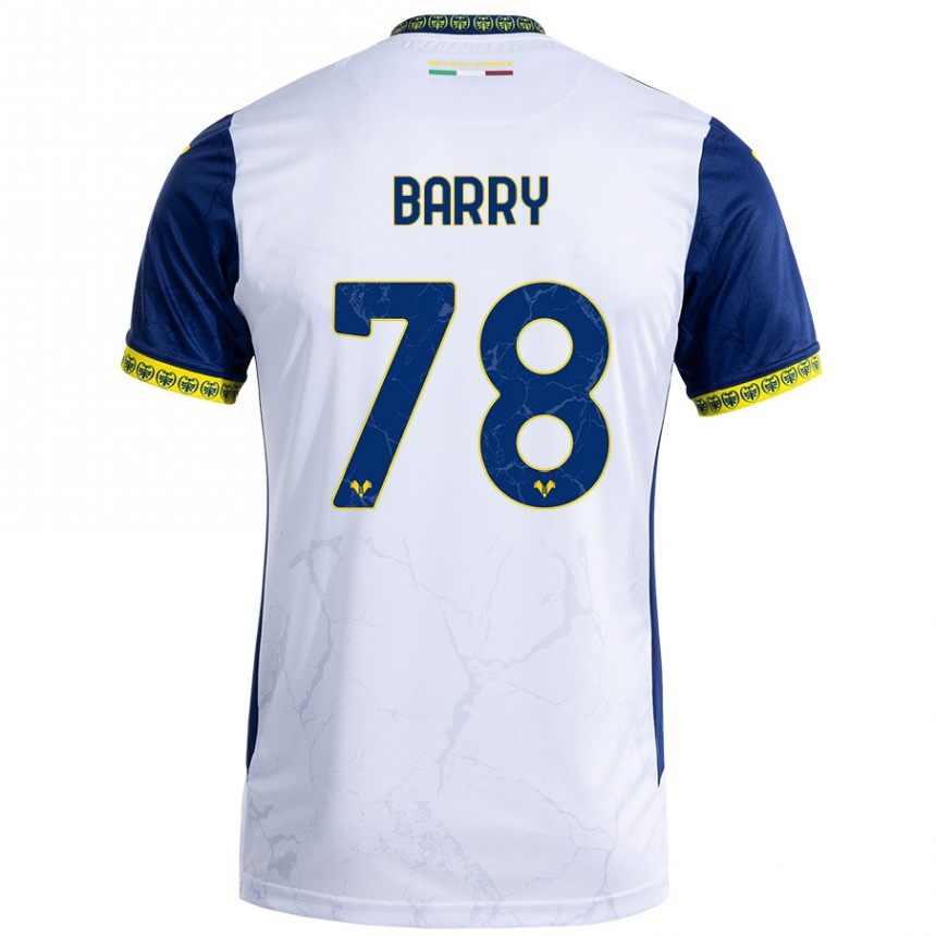 Mujer Fútbol Camiseta Oumar Barry #78 Blanco Azul 2ª Equipación 2024/25 México