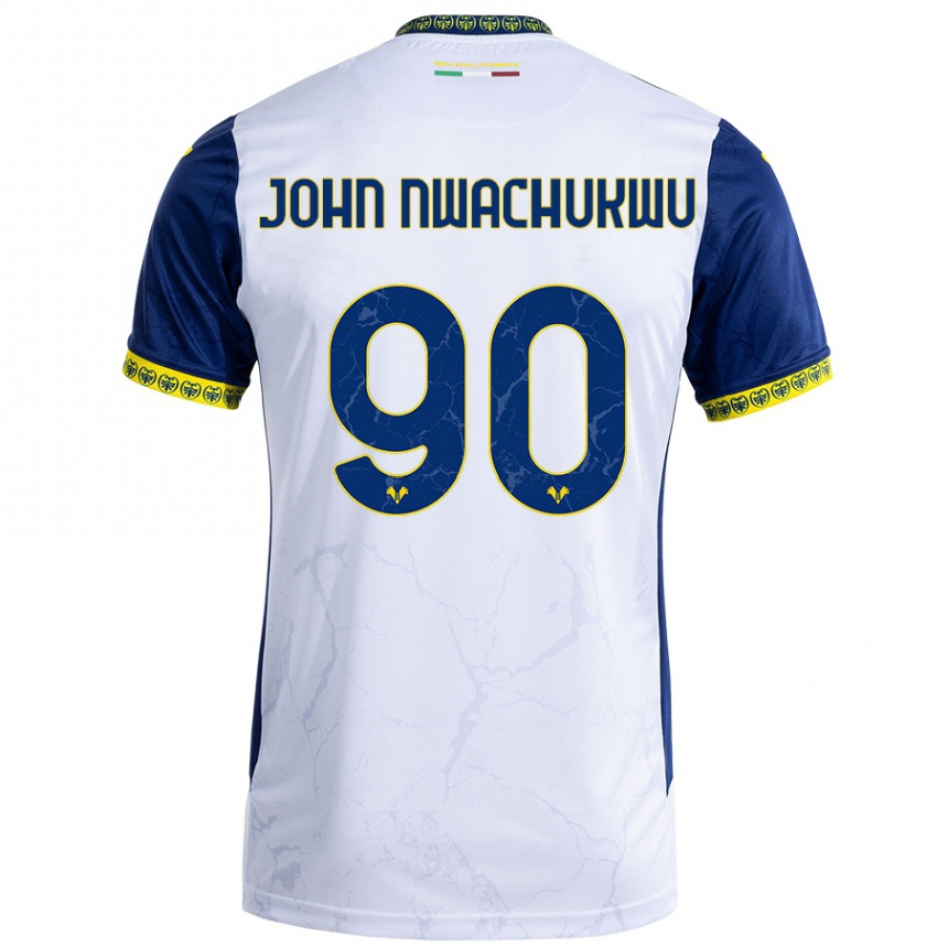 Mujer Fútbol Camiseta Samuel John Nwachukwu #90 Blanco Azul 2ª Equipación 2024/25 México