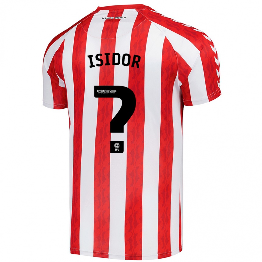 Niño Fútbol Camiseta Wilson Isidor #0 Rojo Blanco 1ª Equipación 2024/25 México