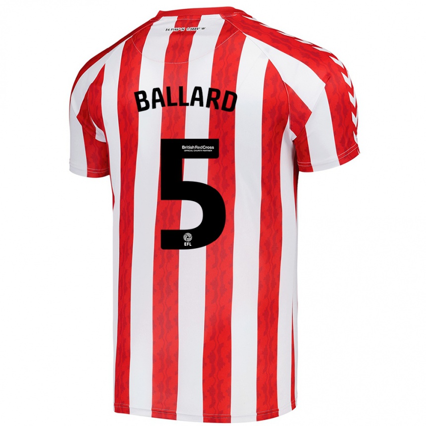 Niño Fútbol Camiseta Daniel Ballard #5 Rojo Blanco 1ª Equipación 2024/25 México