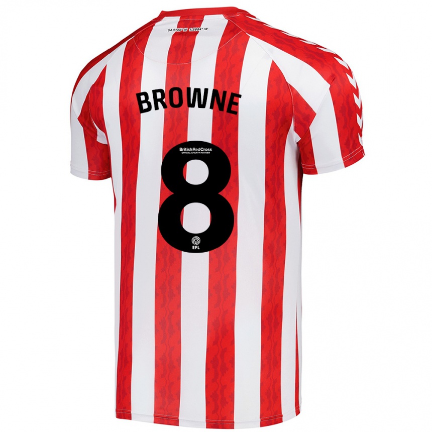 Niño Fútbol Camiseta Alan Browne #8 Rojo Blanco 1ª Equipación 2024/25 México