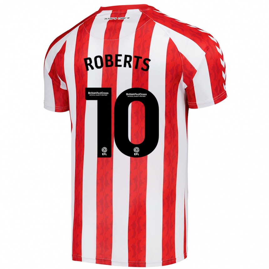 Niño Fútbol Camiseta Patrick Roberts #10 Rojo Blanco 1ª Equipación 2024/25 México