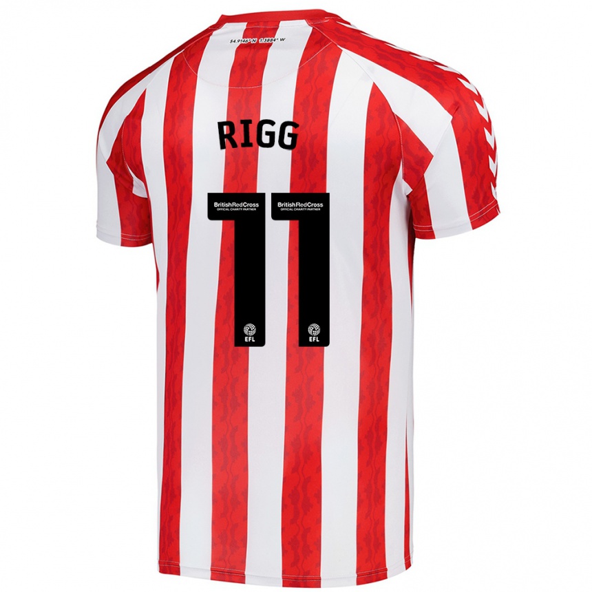 Niño Fútbol Camiseta Chris Rigg #11 Rojo Blanco 1ª Equipación 2024/25 México