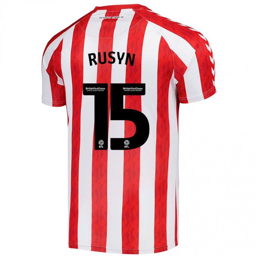 Niño Fútbol Camiseta Nazariy Rusyn #15 Rojo Blanco 1ª Equipación 2024/25 México