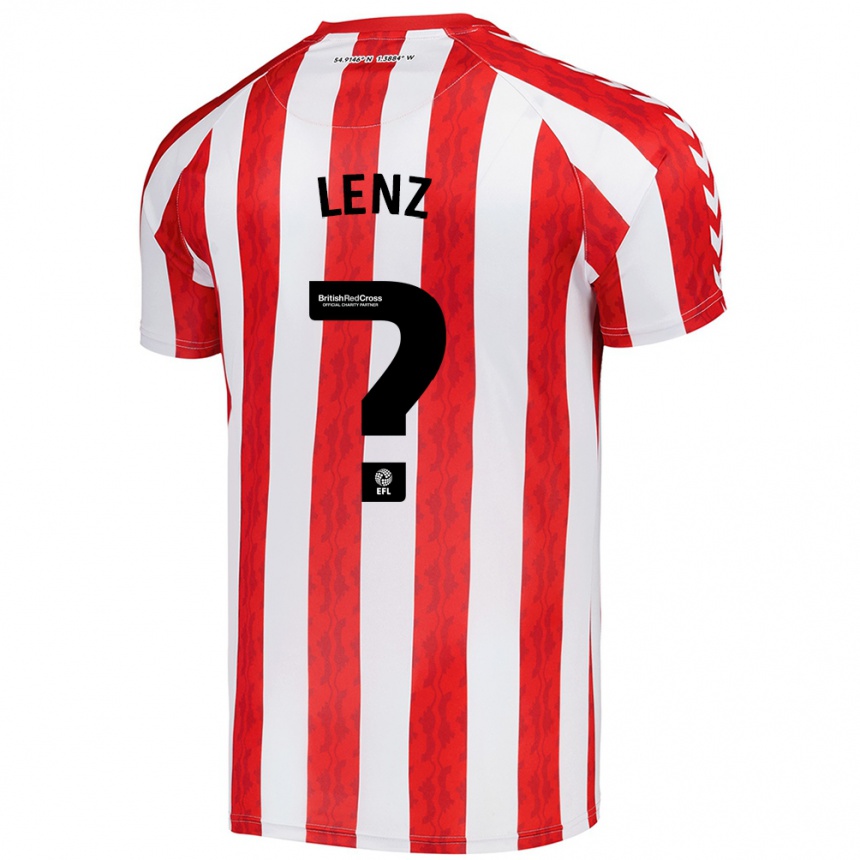 Niño Fútbol Camiseta Elias Lenz #0 Rojo Blanco 1ª Equipación 2024/25 México