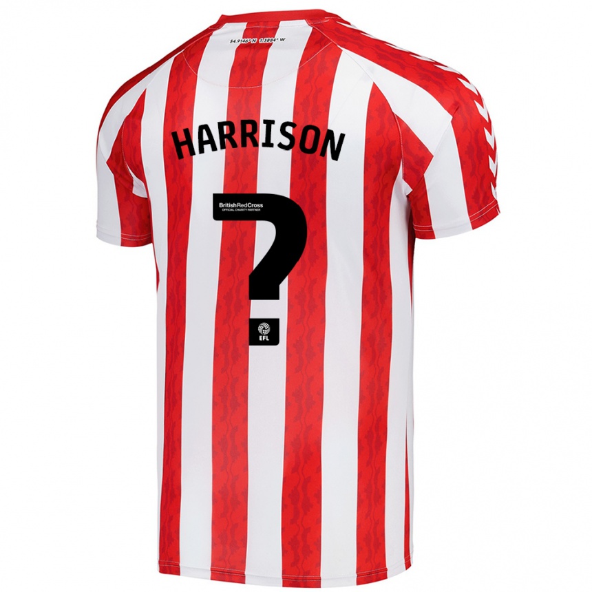 Niño Fútbol Camiseta Harrison Jones #0 Rojo Blanco 1ª Equipación 2024/25 México