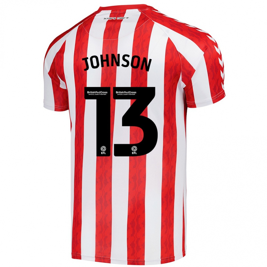 Niño Fútbol Camiseta Zak Johnson #13 Rojo Blanco 1ª Equipación 2024/25 México