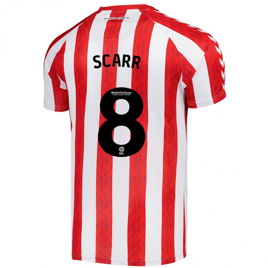 Niño Fútbol Camiseta Emily Scarr #8 Rojo Blanco 1ª Equipación 2024/25 México