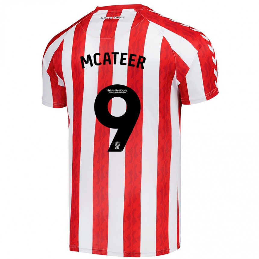 Niño Fútbol Camiseta Mary Mcateer #9 Rojo Blanco 1ª Equipación 2024/25 México