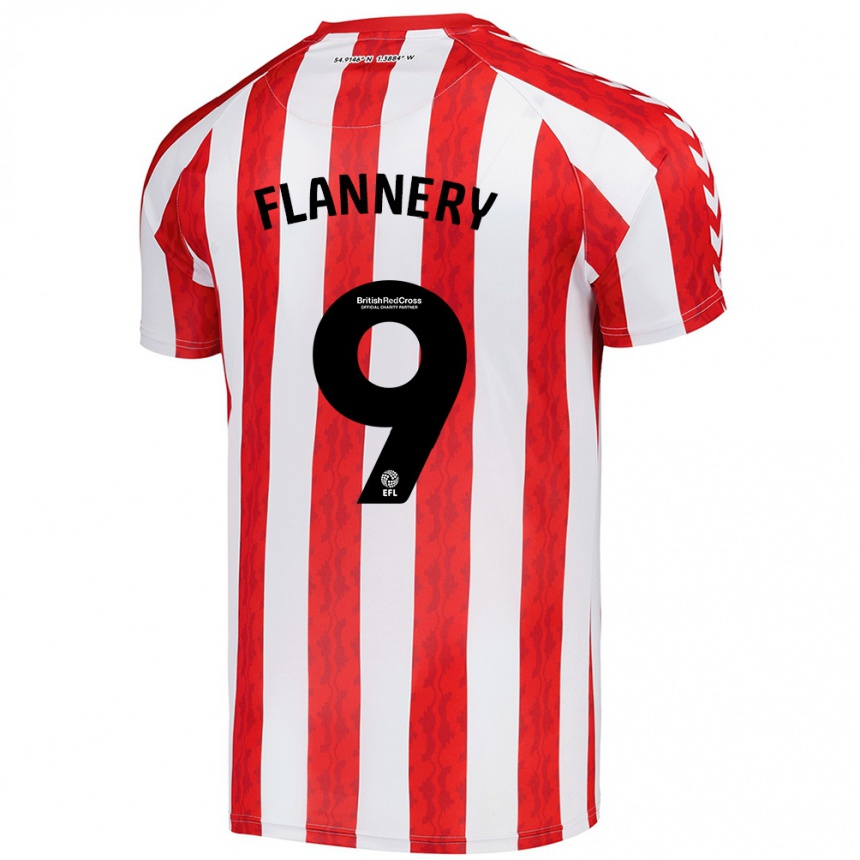 Niño Fútbol Camiseta Keira Flannery #9 Rojo Blanco 1ª Equipación 2024/25 México