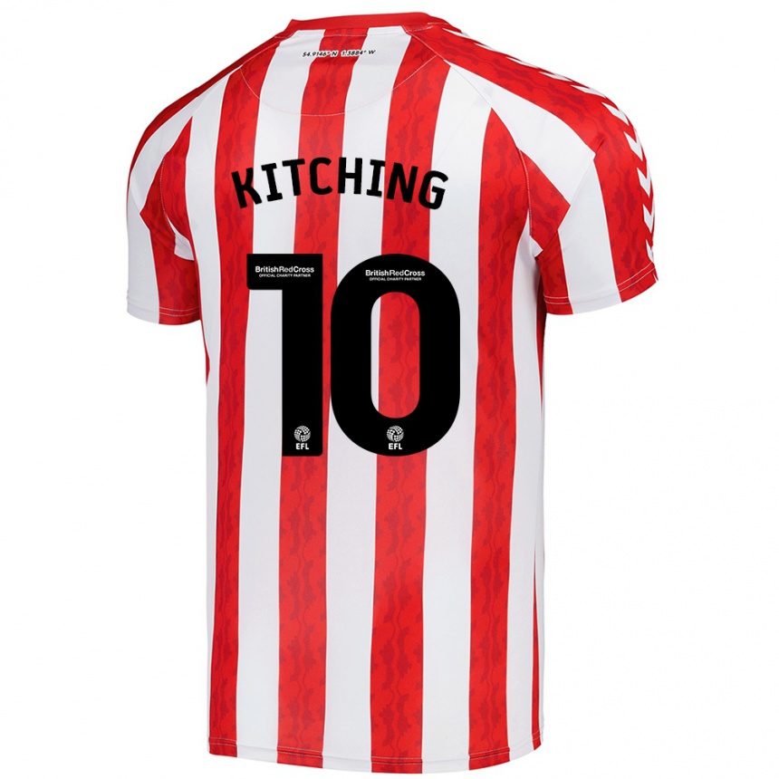 Niño Fútbol Camiseta Katie Kitching #10 Rojo Blanco 1ª Equipación 2024/25 México