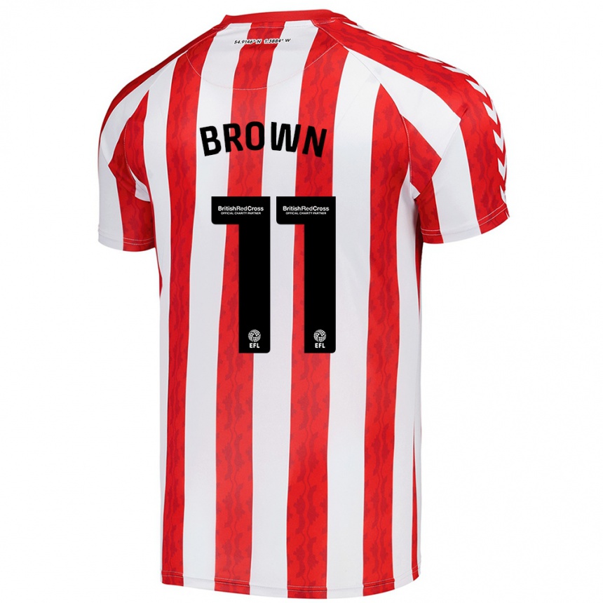 Niño Fútbol Camiseta Jessica Brown #11 Rojo Blanco 1ª Equipación 2024/25 México