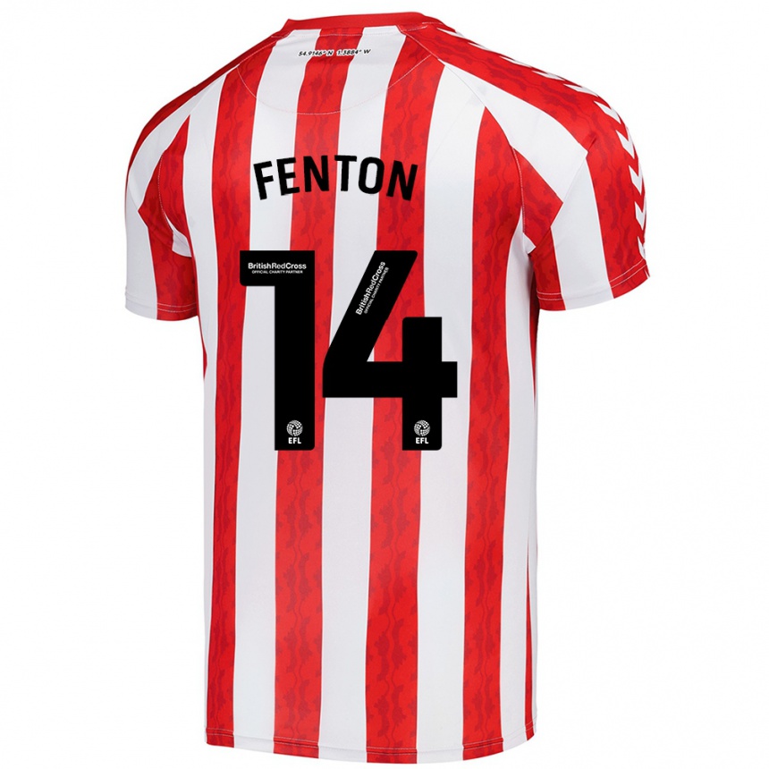 Niño Fútbol Camiseta Natasha Fenton #14 Rojo Blanco 1ª Equipación 2024/25 México