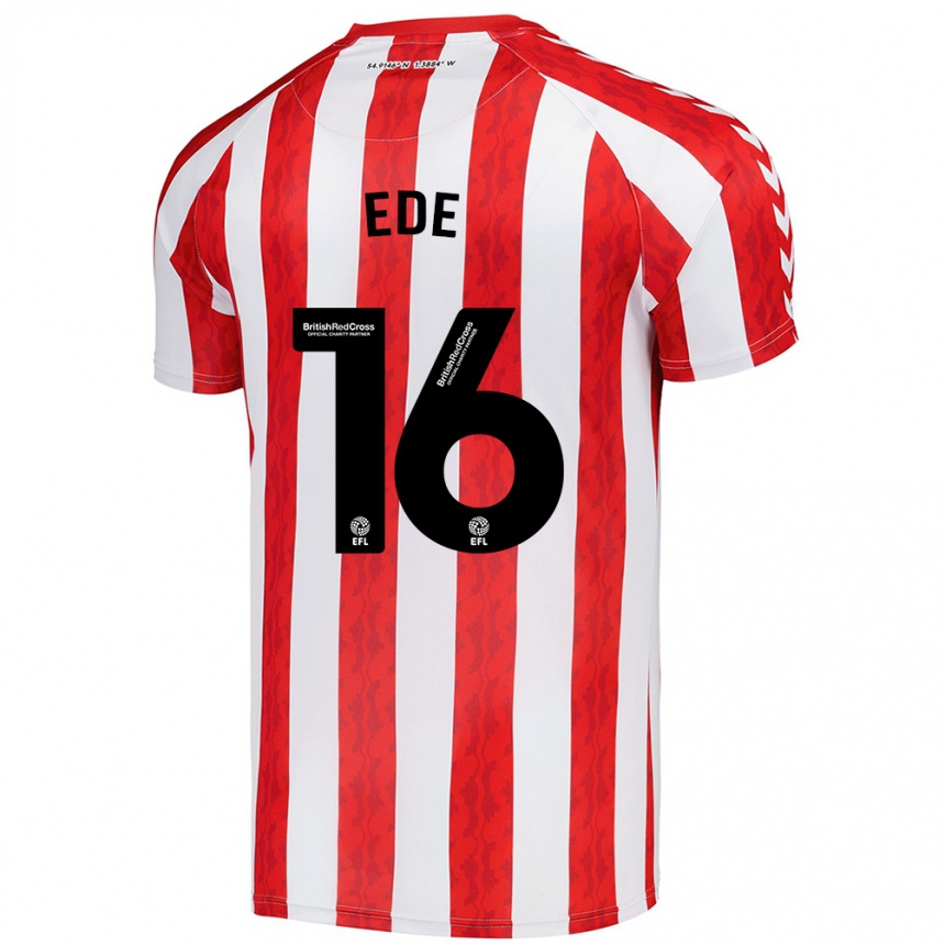 Niño Fútbol Camiseta Grace Ede #16 Rojo Blanco 1ª Equipación 2024/25 México