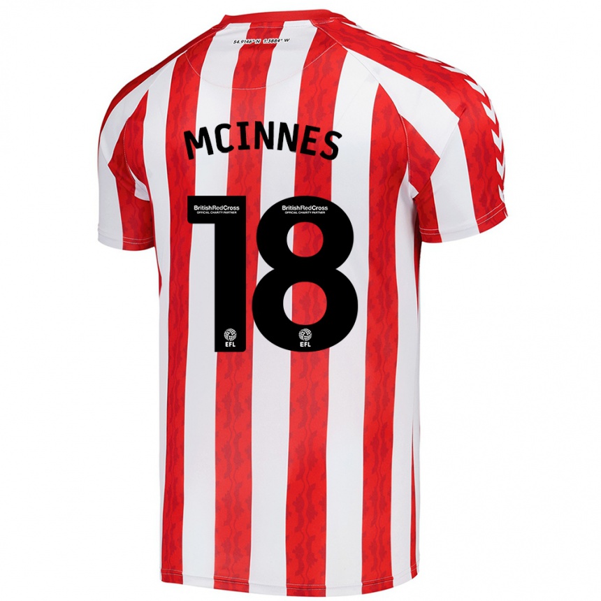 Niño Fútbol Camiseta Libby Mcinnes #18 Rojo Blanco 1ª Equipación 2024/25 México