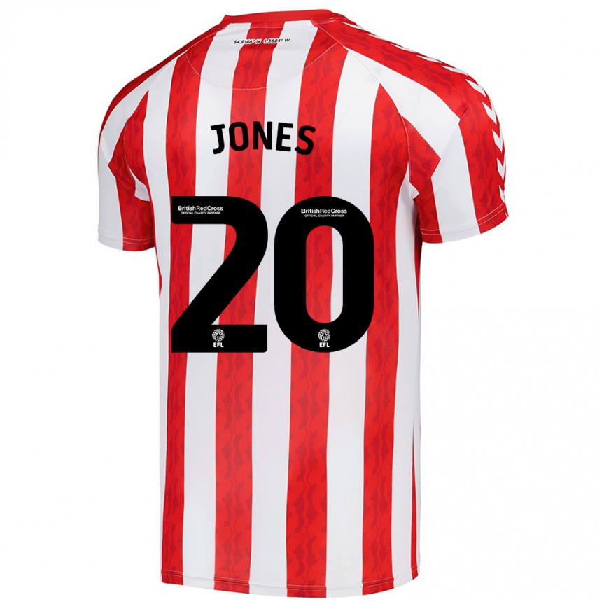 Niño Fútbol Camiseta Ellen Jones #20 Rojo Blanco 1ª Equipación 2024/25 México