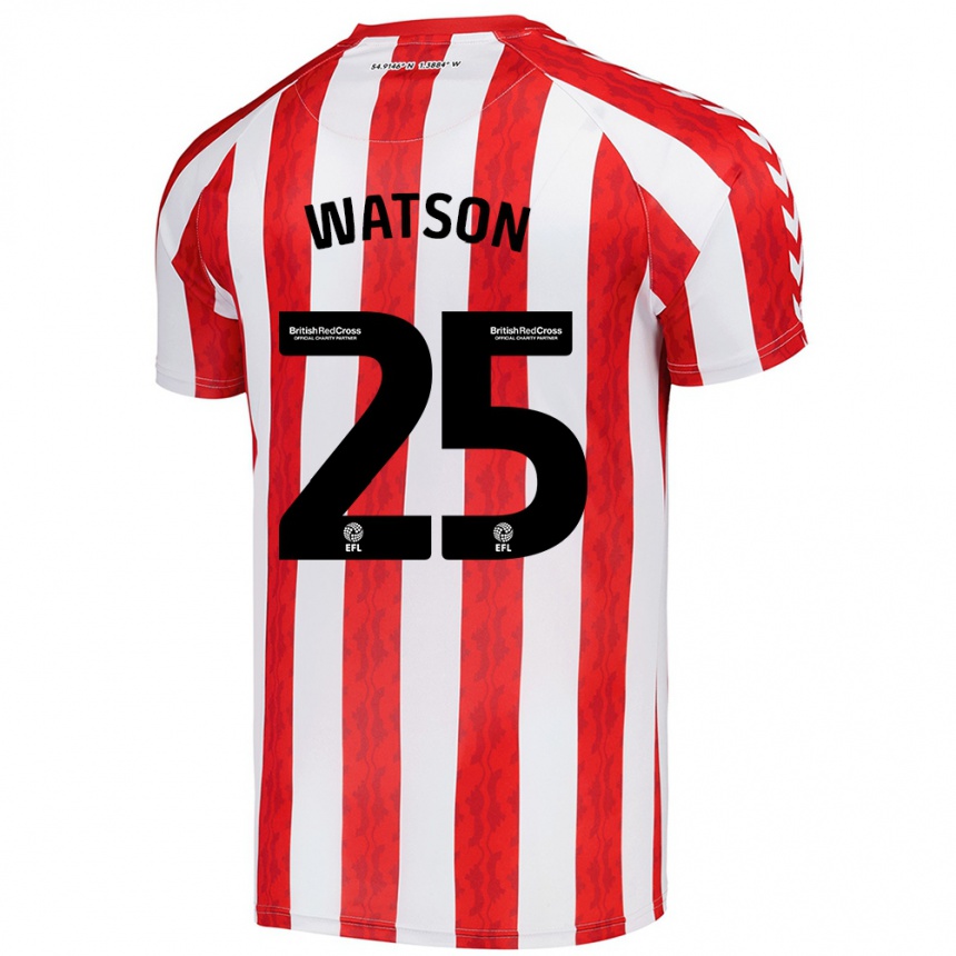 Niño Fútbol Camiseta Katy Watson #25 Rojo Blanco 1ª Equipación 2024/25 México