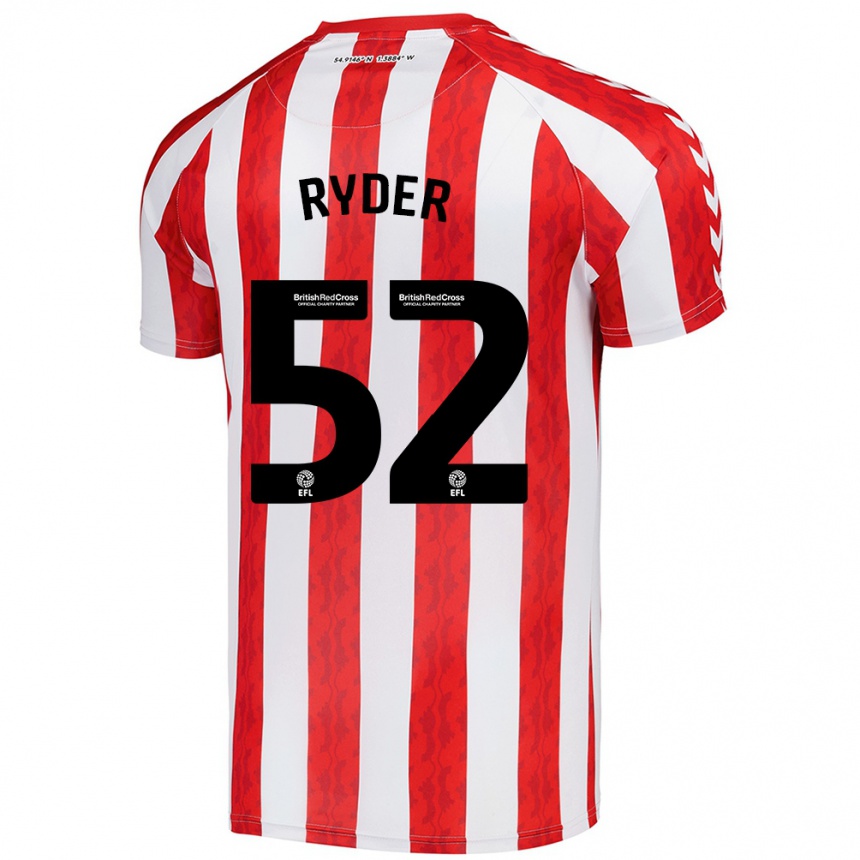 Niño Fútbol Camiseta Joe Ryder #52 Rojo Blanco 1ª Equipación 2024/25 México