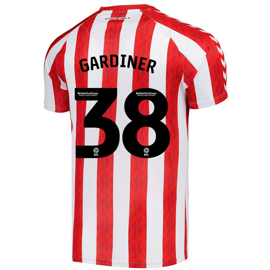 Niño Fútbol Camiseta Harry Gardiner #38 Rojo Blanco 1ª Equipación 2024/25 México