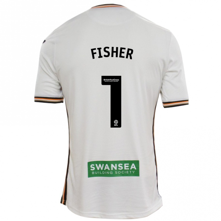 Niño Fútbol Camiseta Andy Fisher #1 Blanco 1ª Equipación 2024/25 México