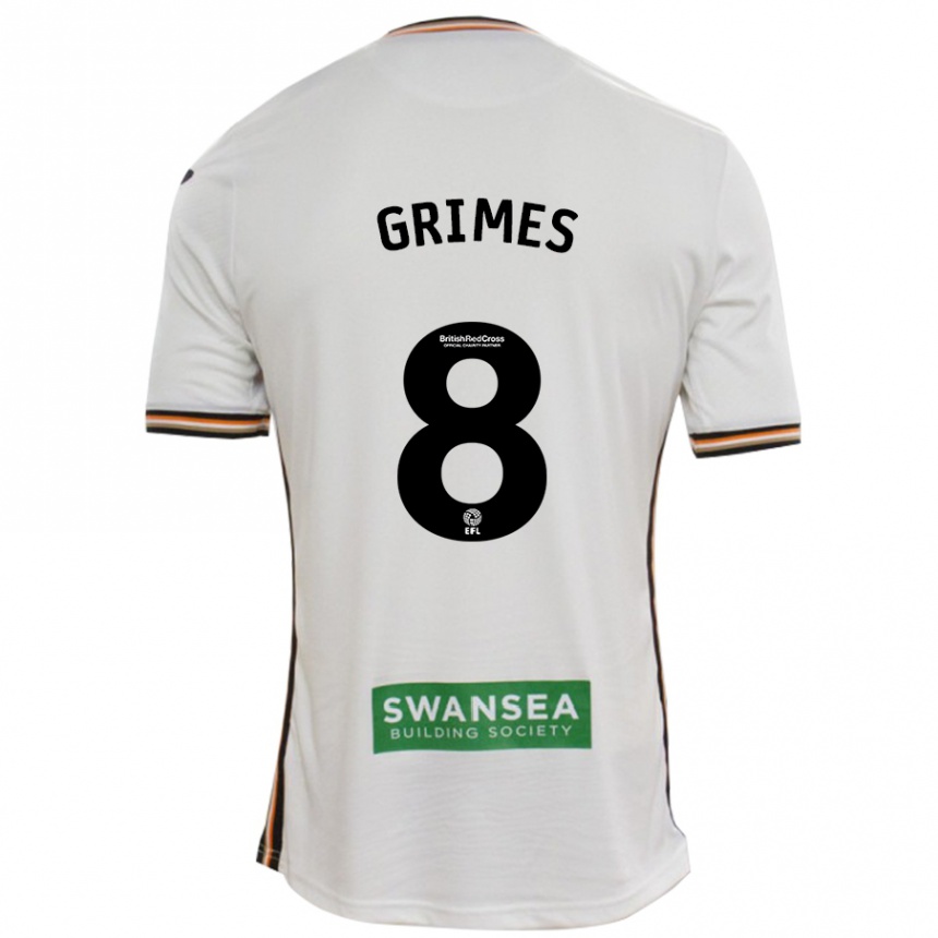 Niño Fútbol Camiseta Matt Grimes #8 Blanco 1ª Equipación 2024/25 México