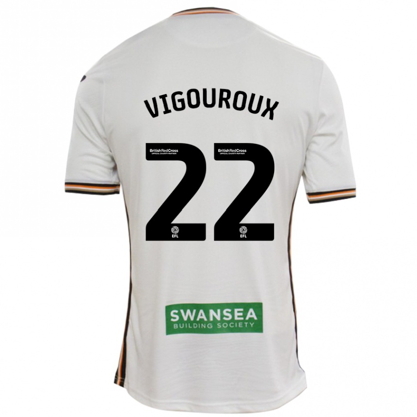 Niño Fútbol Camiseta Lawrence Vigouroux #22 Blanco 1ª Equipación 2024/25 México