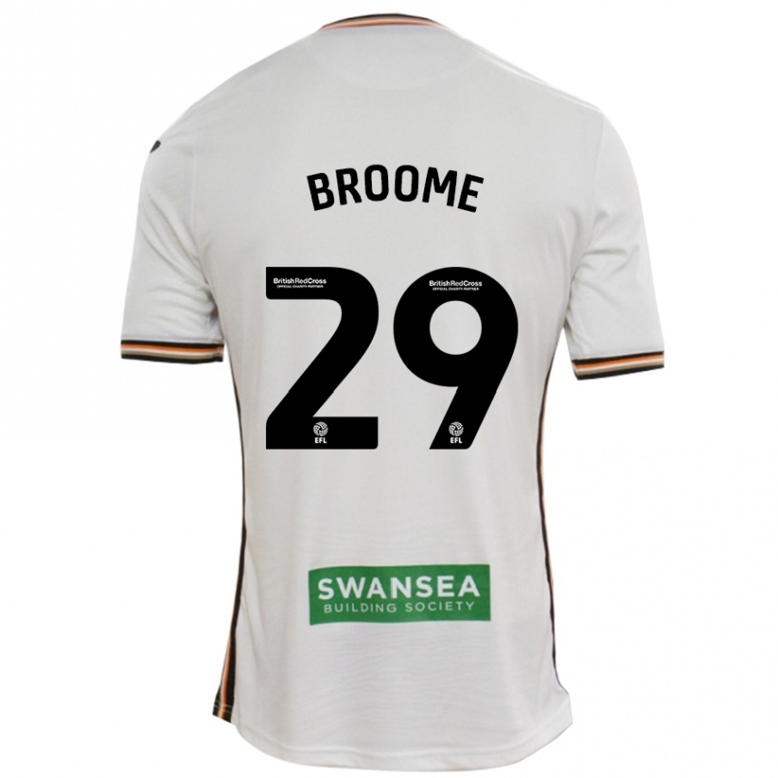 Niño Fútbol Camiseta Nathan Broome #29 Blanco 1ª Equipación 2024/25 México