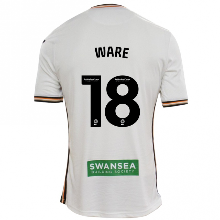 Niño Fútbol Camiseta Phoebe Ware #18 Blanco 1ª Equipación 2024/25 México