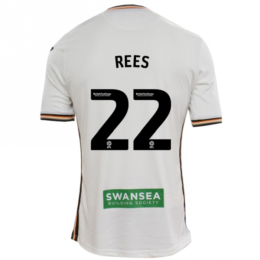 Niño Fútbol Camiseta Nia Rees #22 Blanco 1ª Equipación 2024/25 México