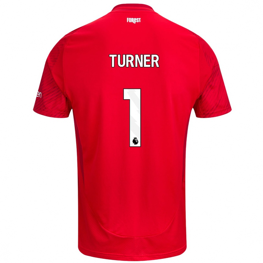 Niño Fútbol Camiseta Matt Turner #1 Rojo Blanco 1ª Equipación 2024/25 México