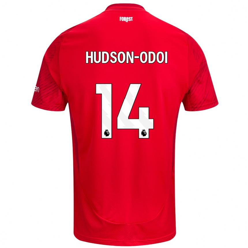 Niño Fútbol Camiseta Callum Hudson-Odoi #14 Rojo Blanco 1ª Equipación 2024/25 México