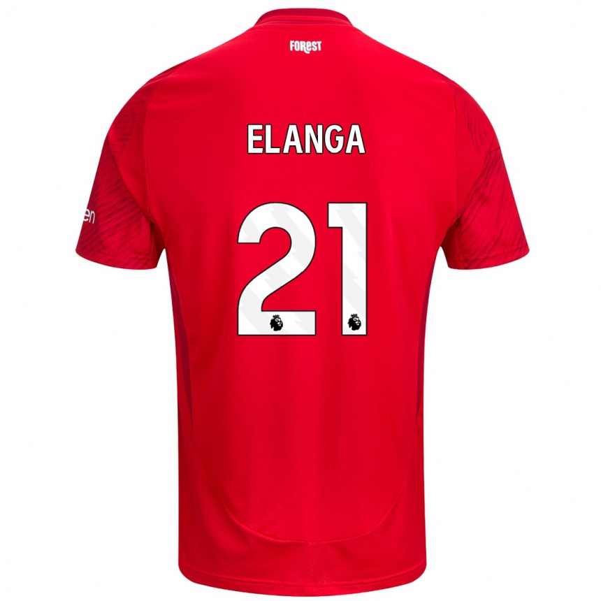 Niño Fútbol Camiseta Anthony Elanga #21 Rojo Blanco 1ª Equipación 2024/25 México