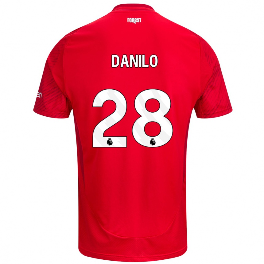 Niño Fútbol Camiseta Danilo #28 Rojo Blanco 1ª Equipación 2024/25 México