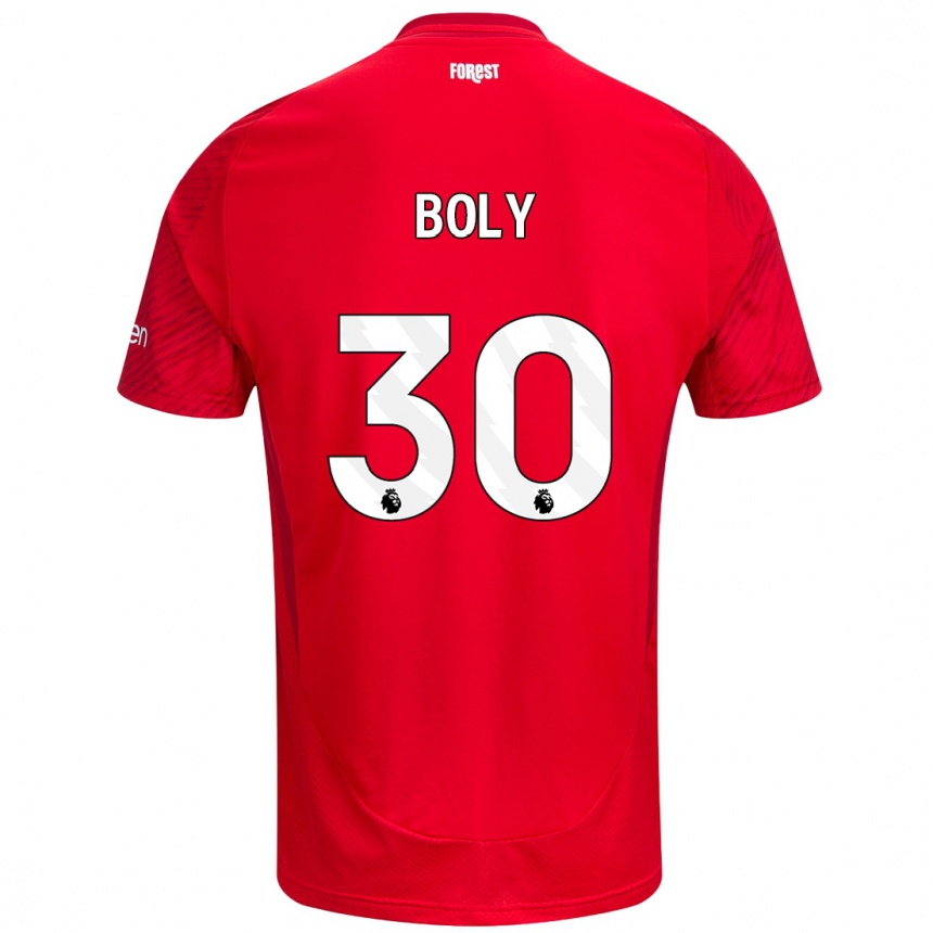 Niño Fútbol Camiseta Willy Boly #30 Rojo Blanco 1ª Equipación 2024/25 México