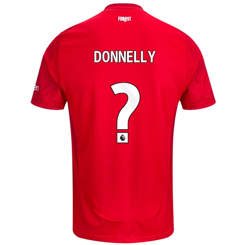 Niño Fútbol Camiseta Aaron Donnelly #0 Rojo Blanco 1ª Equipación 2024/25 México