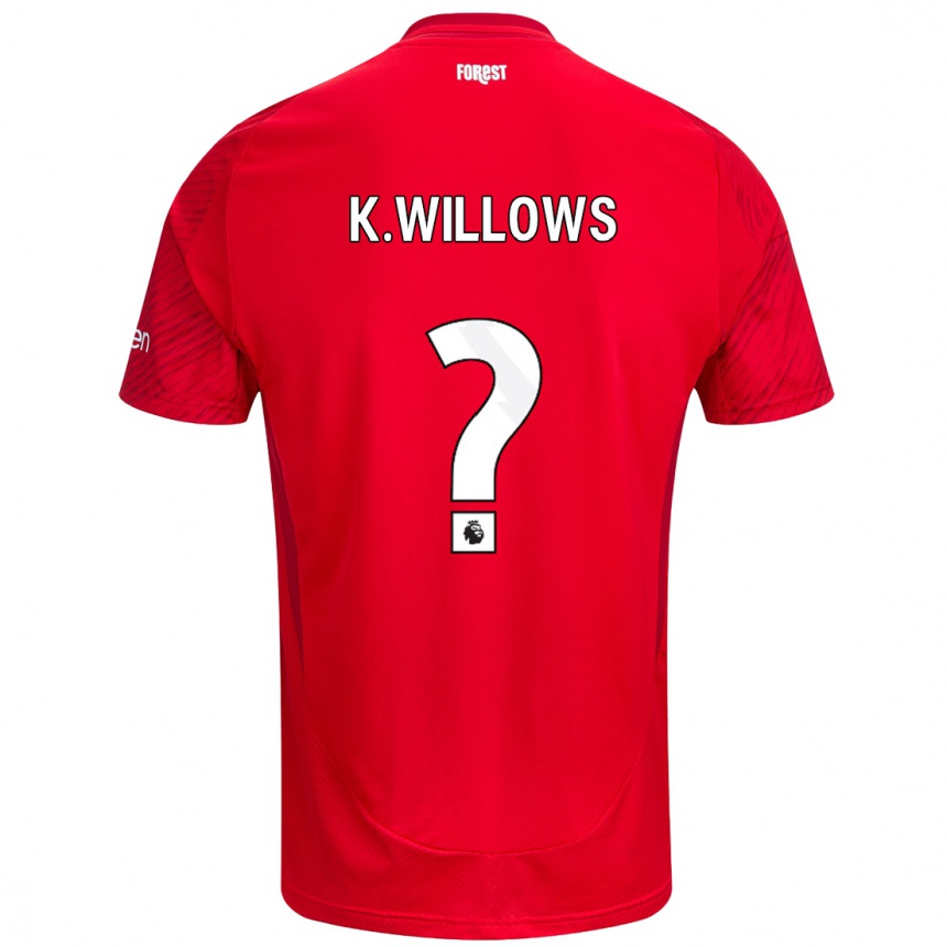 Niño Fútbol Camiseta Keehan Willows #0 Rojo Blanco 1ª Equipación 2024/25 México