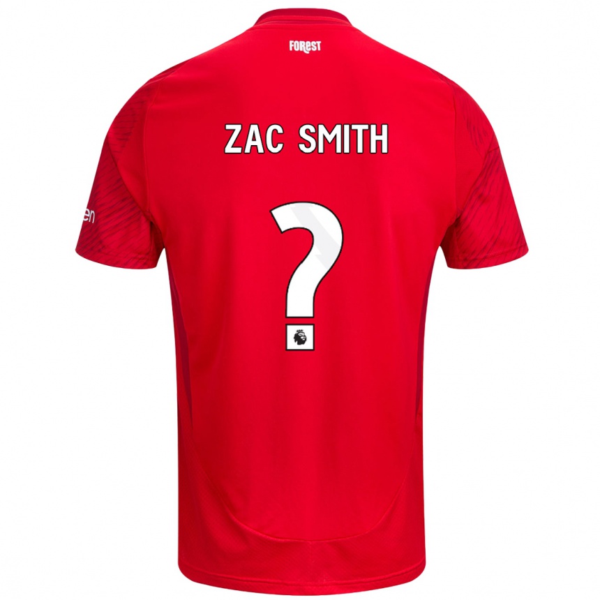 Niño Fútbol Camiseta Zac Smith #0 Rojo Blanco 1ª Equipación 2024/25 México