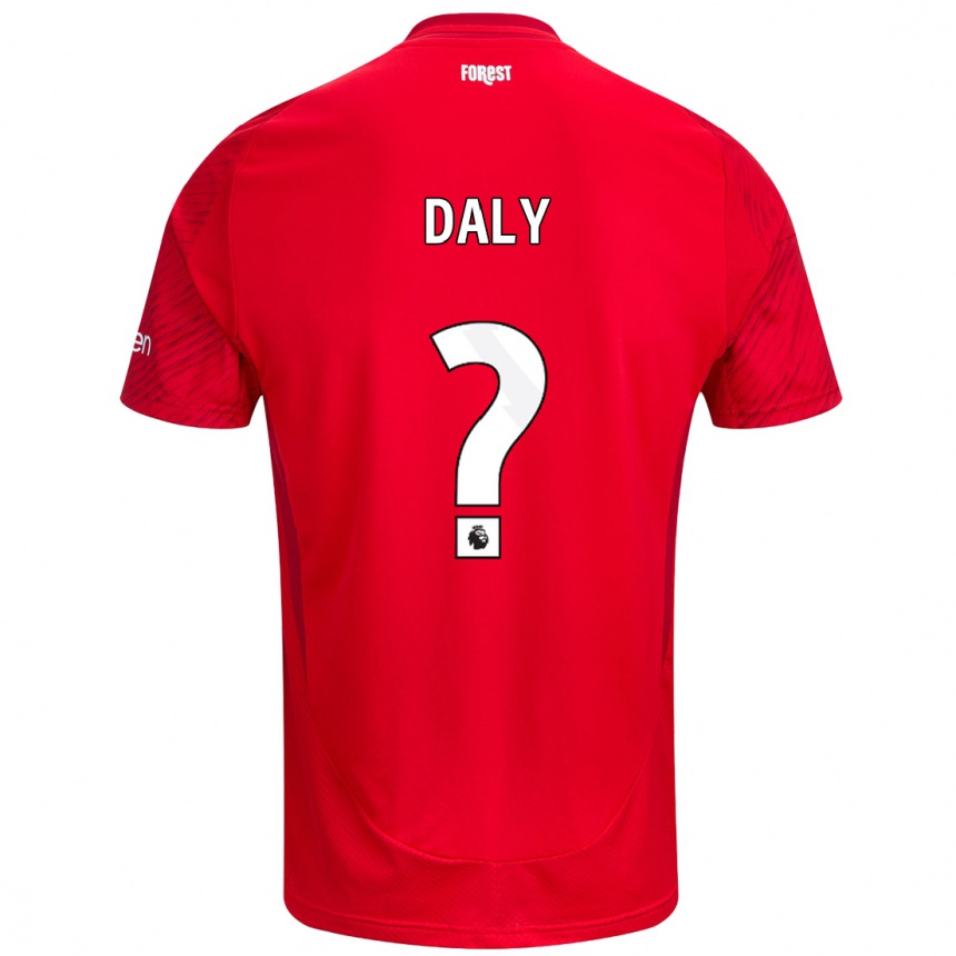 Niño Fútbol Camiseta Cormac Daly #0 Rojo Blanco 1ª Equipación 2024/25 México