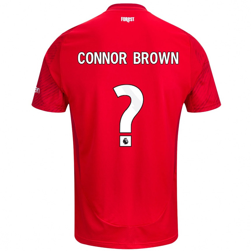 Niño Fútbol Camiseta Connor Brown #0 Rojo Blanco 1ª Equipación 2024/25 México