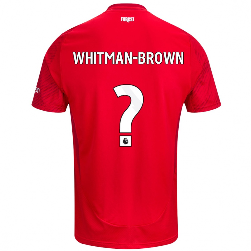 Niño Fútbol Camiseta Chae Whitman-Brown #0 Rojo Blanco 1ª Equipación 2024/25 México