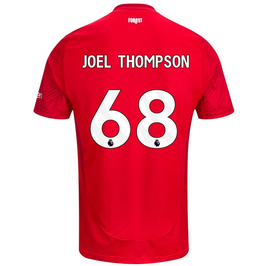 Niño Fútbol Camiseta Joel Thompson #68 Rojo Blanco 1ª Equipación 2024/25 México